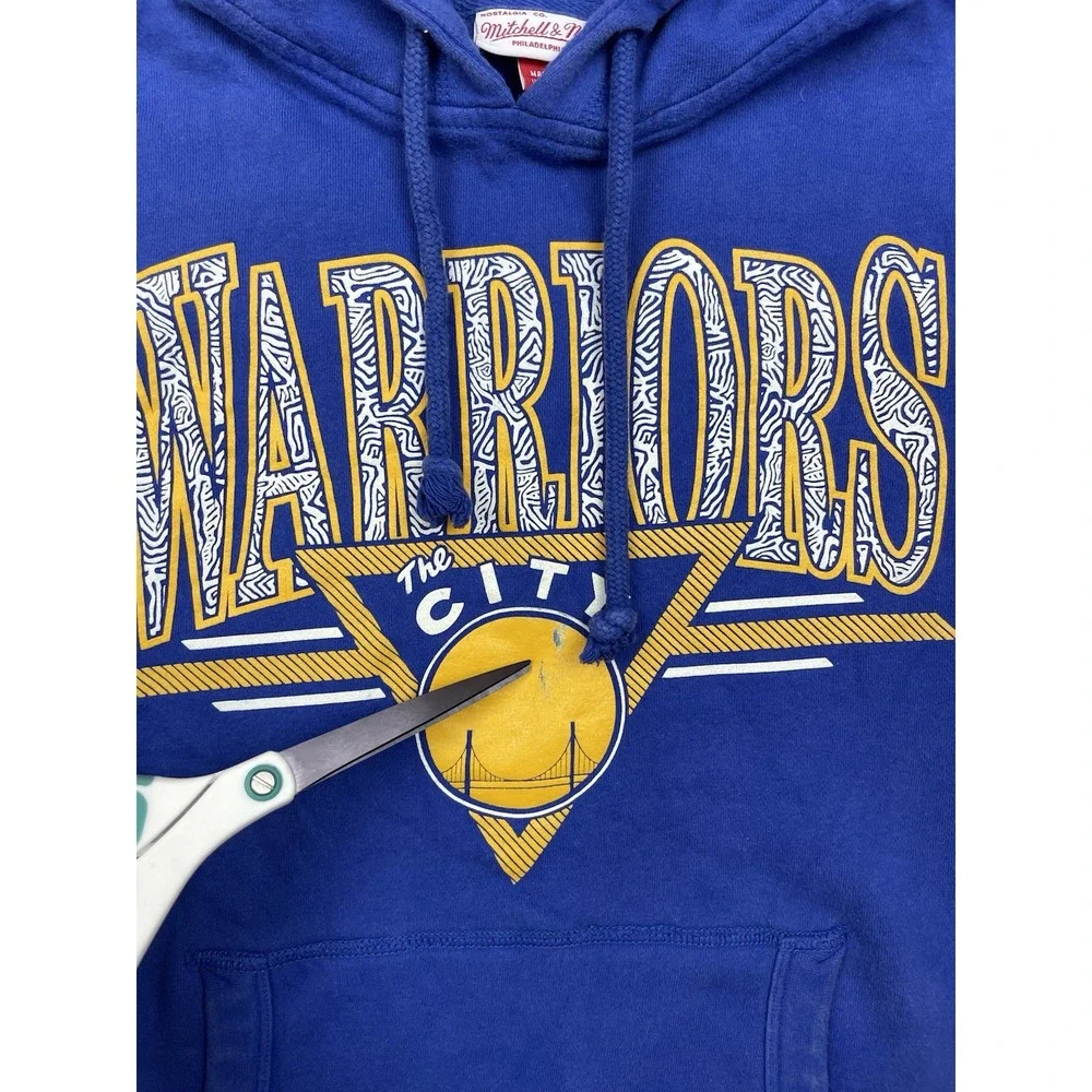 Golden‎ State Warriors Hoodie Men's Medium The City NBA Mitchell Ness Sweatshirt